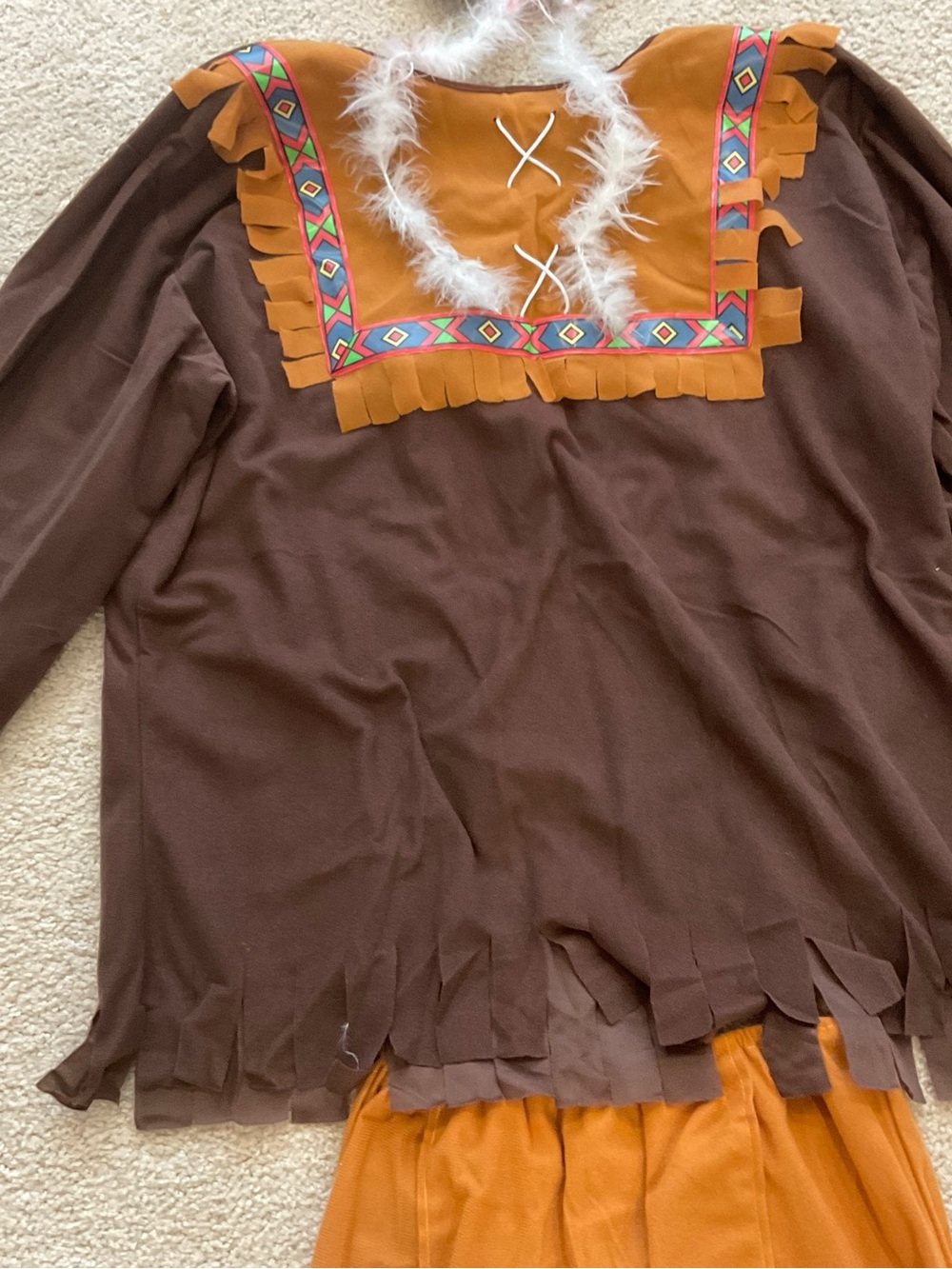 Men's Brown and Tan Straight-Leg Costume Pants and Top - Picture 8 of 8